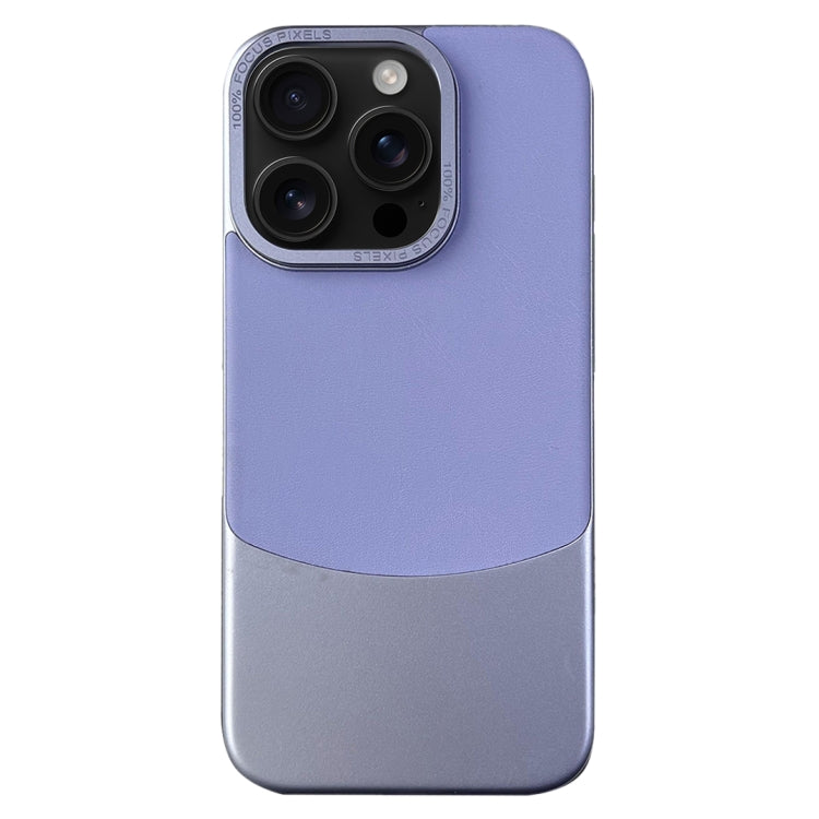 For iPhone 16 Pro Max Napa Texture PC + Leather Phone Case(Light Purple) - iPhone 16 Pro Max Cases by buy2fix | Online Shopping UK | buy2fix