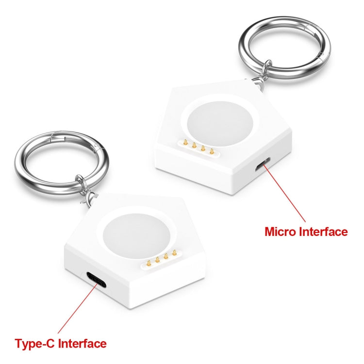 For OPPO Watch X / OnePlus Watch 2 Portable Smart Watch Charger(White) - Charger by buy2fix | Online Shopping UK | buy2fix