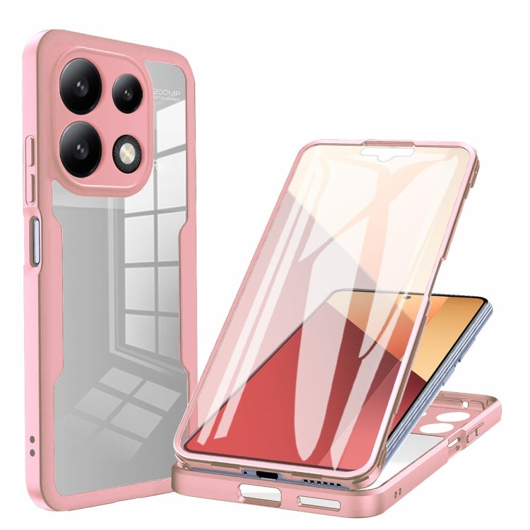 For Xiaomi Redmi Note 13 Pro 4G Acrylic + TPU 360 Degrees Full Coverage Phone Case(Pink) - Note 13 Pro Cases by buy2fix | Online Shopping UK | buy2fix