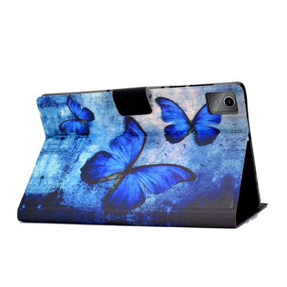 For Lenovo Tab M11 / Xiaoxin Pad 11 2024 Electric Pressed Colored Drawing Smart Leather Tablet Case(Retro Butterflies) - Lenovo by buy2fix | Online Shopping UK | buy2fix