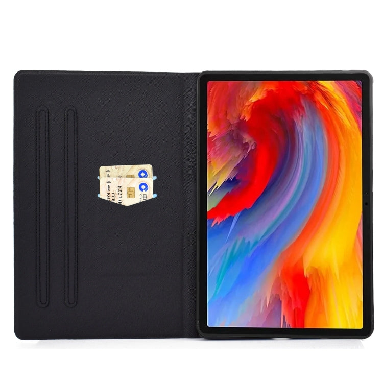 For Lenovo Tab M11 / Xiaoxin Pad 11 2024 Electric Pressed TPU Smart Leather Tablet Case(Lazy Cat) - Lenovo by buy2fix | Online Shopping UK | buy2fix