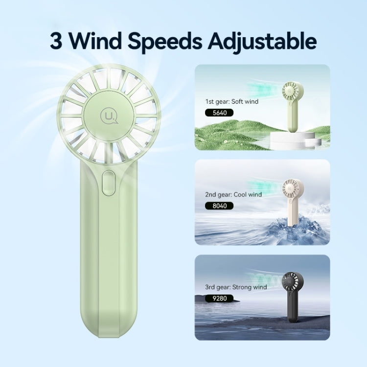 USAMS ZB288 Portable Type-C Rechargeable High Speed Handheld Mini Fan(Beige) - Electric Fans by USAMS | Online Shopping UK | buy2fix