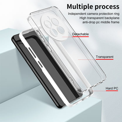 For Realme 12 Pro 3 in 1 Clear TPU Color PC Frame Phone Case(White) - Realme Cases by buy2fix | Online Shopping UK | buy2fix