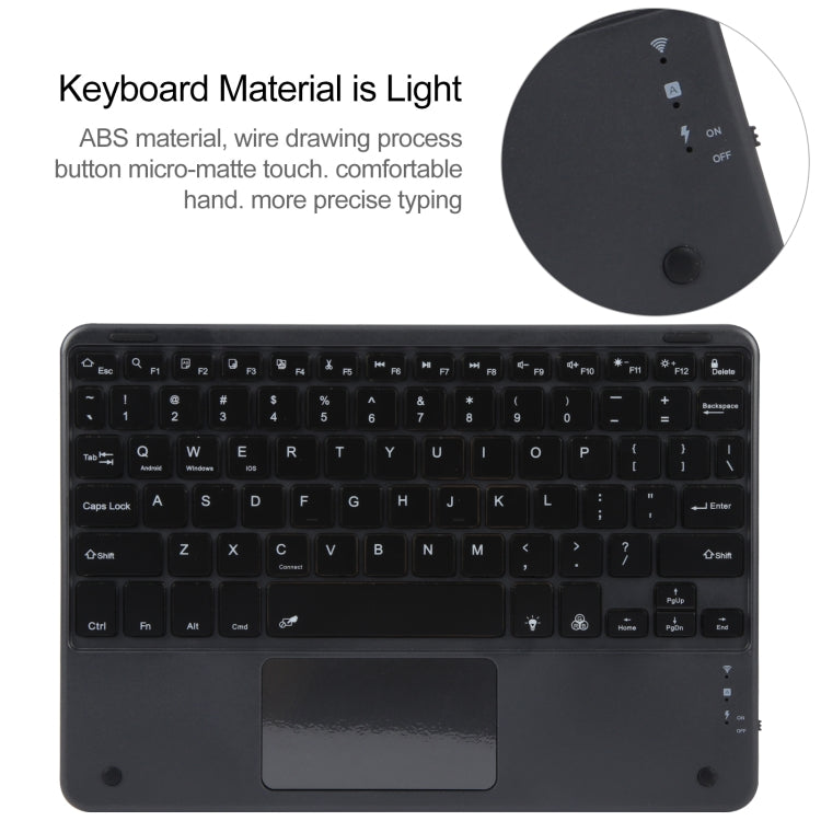 For Huawei MatePad Pro 11 2024 / 2022 Square Button Bluetooth Keyboard Rotatable Holder Leather Case with Touchpad(Black) - Huawei Keyboard by buy2fix | Online Shopping UK | buy2fix