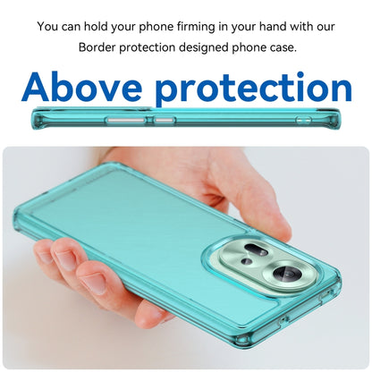 For OPPO Reno11 Global Candy Series TPU Phone Case(Transparent Blue) - Reno11 Cases by buy2fix | Online Shopping UK | buy2fix