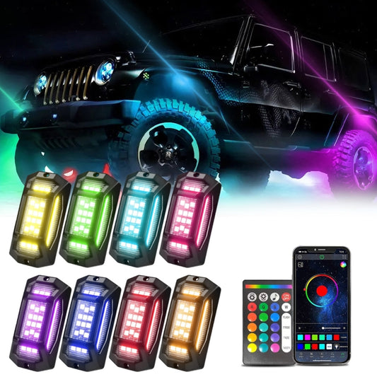 8 in 1 G6 RGB Colorful Car Chassis Light LED Music Atmosphere Light With 24-Button Remote Control - Atmosphere lights by buy2fix | Online Shopping UK | buy2fix