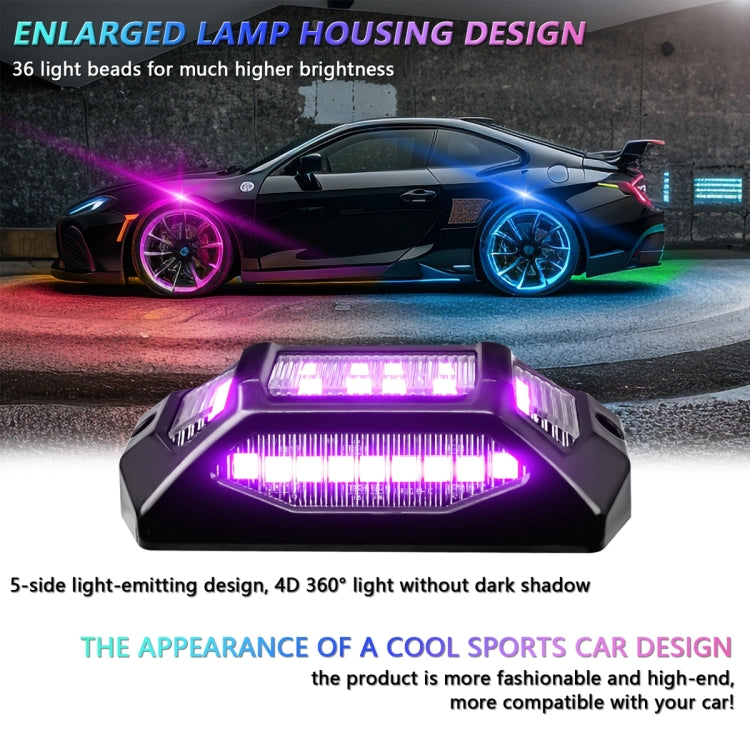 6 in 1 G6 RGB Colorful Car Chassis Light LED Music Atmosphere Light With 24-Button Remote Control - Atmosphere lights by buy2fix | Online Shopping UK | buy2fix