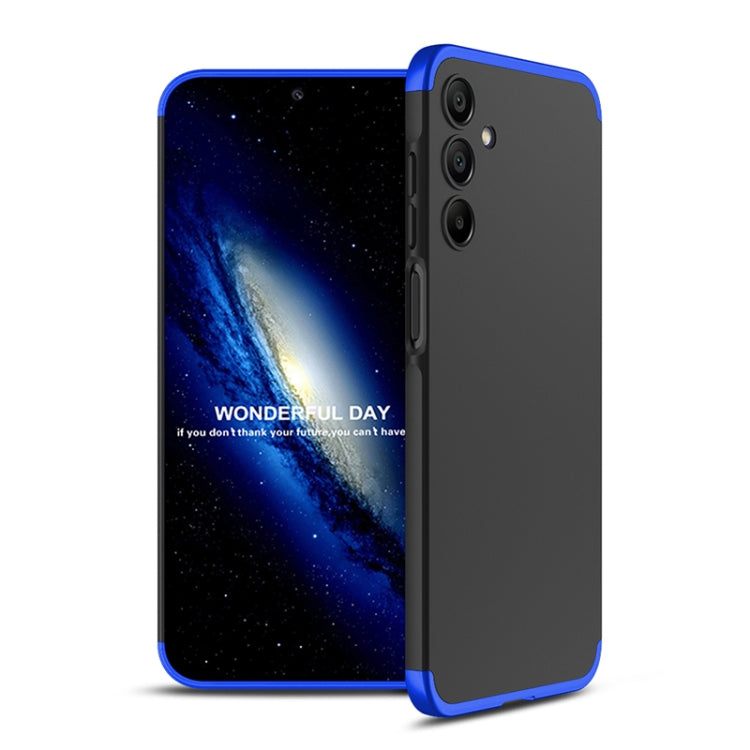 For Samsung Galaxy A15 GKK Three Stage Splicing Full Coverage PC Phone Case(Black Blue) - Galaxy Phone Cases by GKK | Online Shopping UK | buy2fix