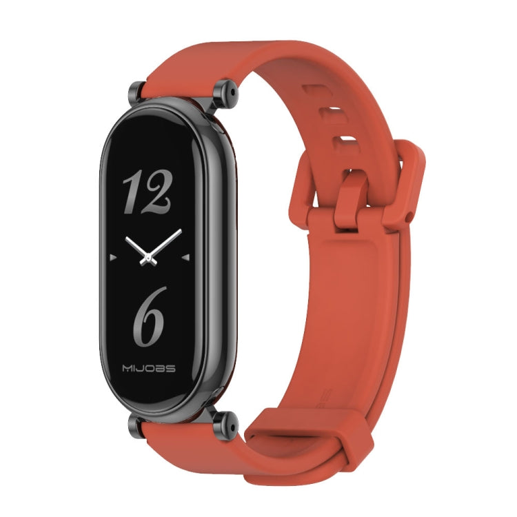 For Xiaomi Mi Band 8 / 9 / 9 NFC Mijobs GT4 Silicone Breathable Watch Band(Orange Black) - Watch Bands by MIJOBS | Online Shopping UK | buy2fix