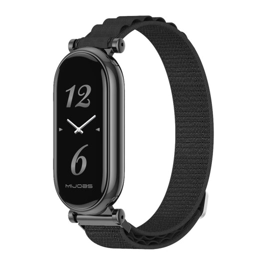 For Xiaomi Mi Band 8 / 9 / 9 NFC Mijobs GT4 Nylon Breathable Watch Band(Black) - Watch Bands by MIJOBS | Online Shopping UK | buy2fix