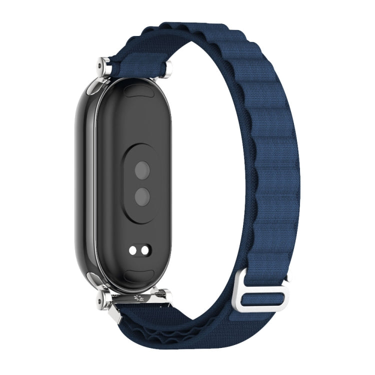 For Xiaomi Mi Band 8 / 9 / 9 NFC Mijobs GT4 Nylon Breathable Watch Band(Midnight Blue Silver) - Watch Bands by MIJOBS | Online Shopping UK | buy2fix