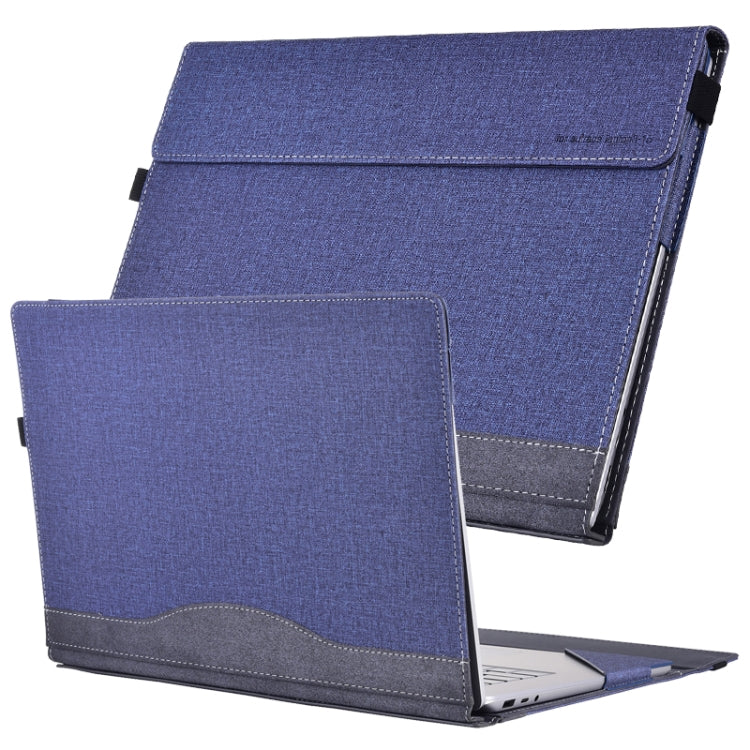 For Lenovo ThinkPad X1 Carbon Gen 7 Cloth Texture Laptop Leather Protective Case(Deep Blue) - Other by buy2fix | Online Shopping UK | buy2fix
