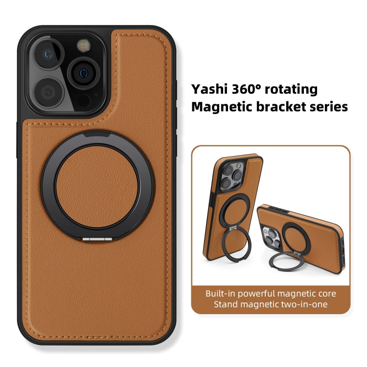 For iPhone 11 Pro Max Yashi 360 Degree Rotating MagSafe Bracket Phone Case(Dark Green) - iPhone 11 Pro Max Cases by buy2fix | Online Shopping UK | buy2fix