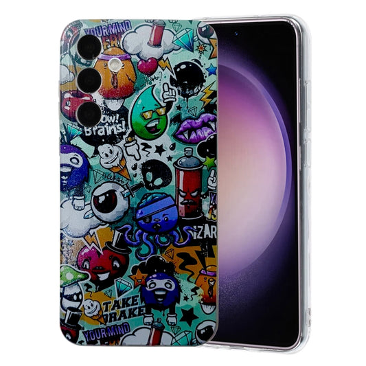 For Samsung Galaxy S24 5G Colored Drawing Pattern TPU Phone Case(Graffiti) - Galaxy S24 5G Cases by buy2fix | Online Shopping UK | buy2fix