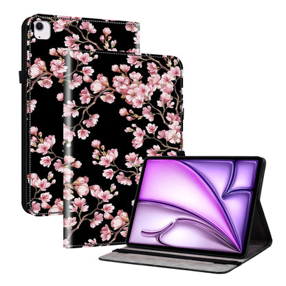 For iPad Air 13 2024 Crystal Texture Painted Leather Smart Tablet Case(Plum Bossom) - iPad Air 13 2024 Cases by buy2fix | Online Shopping UK | buy2fix