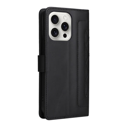 For iPhone 16 Pro Max Diamond Lattice Leather Flip Phone Case(Black) - iPhone 16 Pro Max Cases by buy2fix | Online Shopping UK | buy2fix