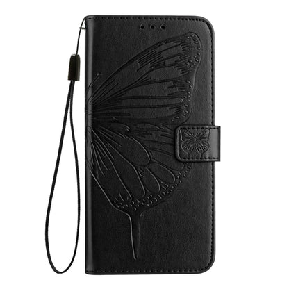 For Realme 12+ Global/Narzo 70 Pro India Embossed Butterfly Leather Phone Case(Black) - Realme Cases by buy2fix | Online Shopping UK | buy2fix