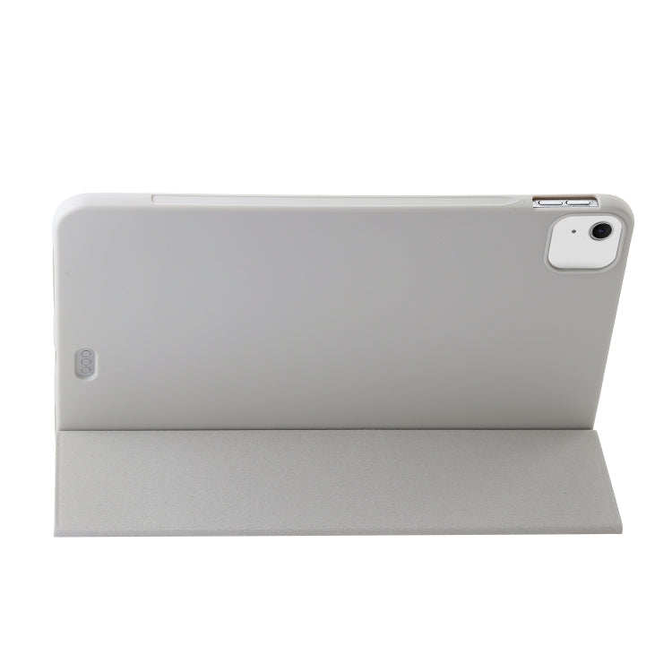 For iPad Air 13 2024 Three-fold Holder Flip Tablet Leather Case(Grey) - iPad Air 13 2024 Cases by buy2fix | Online Shopping UK | buy2fix