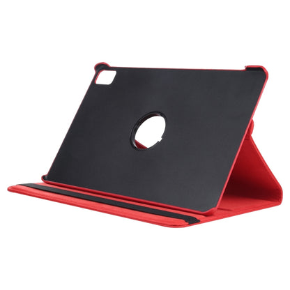 For iPad Pro 13 2024 360 Degree Rotation Litchi Texture Leather Tablet Case with Holder(Red) - iPad Pro 13 2024 Cases by buy2fix | Online Shopping UK | buy2fix