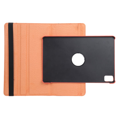 For iPad Pro 13 2024 360 Degree Rotation Litchi Texture Leather Tablet Case with Holder(Orange) - iPad Pro 13 2024 Cases by buy2fix | Online Shopping UK | buy2fix