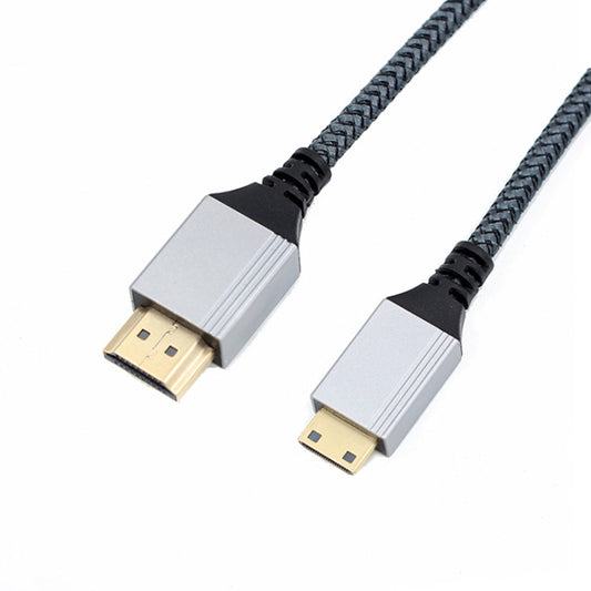 HDTV to Mini HDTV 4K UHD Video Transmission Braided Cable, Length:3m(Grey) - Cable by buy2fix | Online Shopping UK | buy2fix