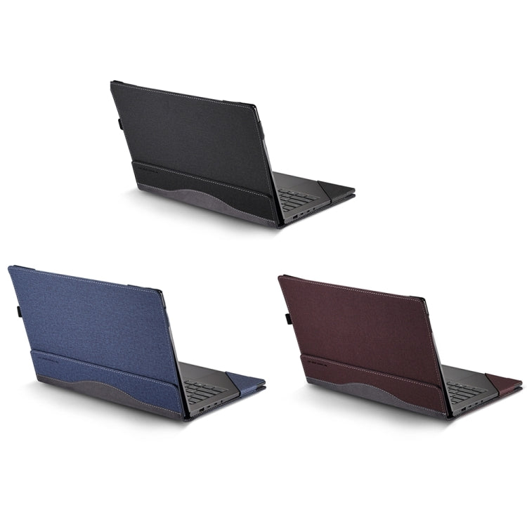 For HP Envy X360 14 inch 14-fc Leather Laptop Shockproof Protective Case(Dark Blue) - 14.1 inch by buy2fix | Online Shopping UK | buy2fix