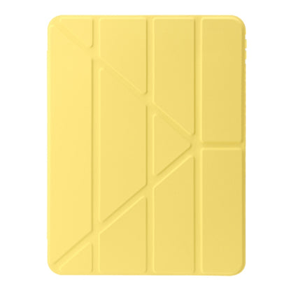 For iPad Air 13 2024 Clear Acrylic Deformation Leather Tablet Case(Yellow) - iPad Air 13 2024 Cases by buy2fix | Online Shopping UK | buy2fix