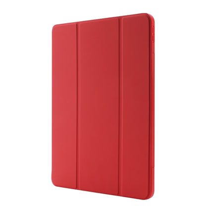 For iPad Air 11 2024 Skin Feel Tri-fold Leather Tablet Case with Pen Slot(Red) - iPad Air 11 2024 Cases by buy2fix | Online Shopping UK | buy2fix