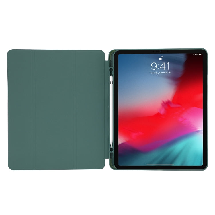 For iPad Pro 11 2024 Skin Feel Tri-fold Leather Tablet Case with Pen Slot(Lavender) - iPad Pro 11 2024 Cases by buy2fix | Online Shopping UK | buy2fix