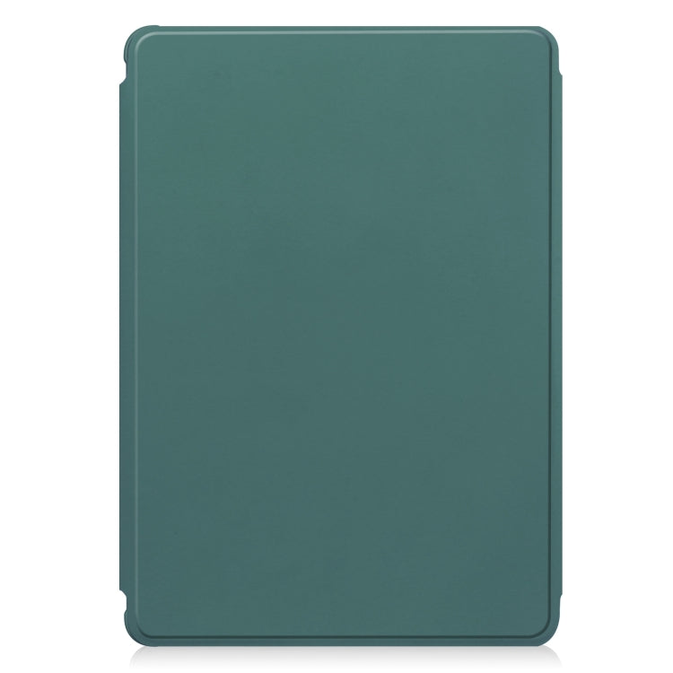 For iPad Air 11 2024 Transparent Rotation Smart Leather Tablet Case with Keyboard(Dark Green) - iPad Air 11 2024 Cases by buy2fix | Online Shopping UK | buy2fix