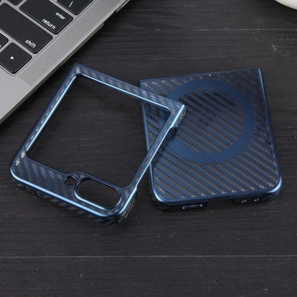 For Samsung Galaxy Z Flip6 6D Plated Carbon Fiber Clear Magsafe PC Phone Case(Dream Blue) - Galaxy Z Flip6 5G Cases by buy2fix | Online Shopping UK | buy2fix