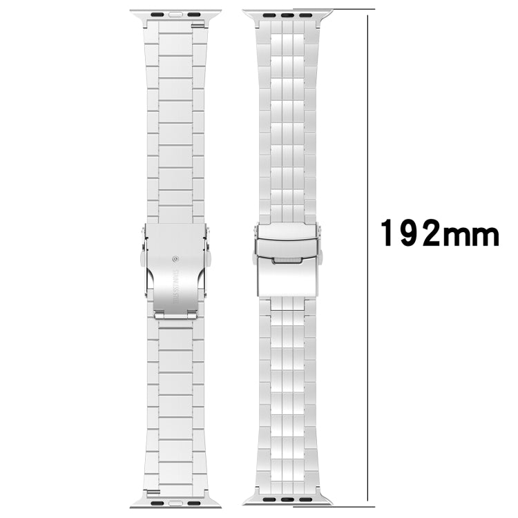 For Apple Watch SE 2023 40mm Armor 5-bead Titanium Watch Band(Black) - Watch Bands by buy2fix | Online Shopping UK | buy2fix