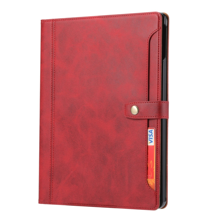 For iPad Pro 11 2024 Calf Texture Double Fold Clasp Horizontal Flip Leather Smart Tablet Case(Red) - iPad Pro 11 2024 Cases by buy2fix | Online Shopping UK | buy2fix