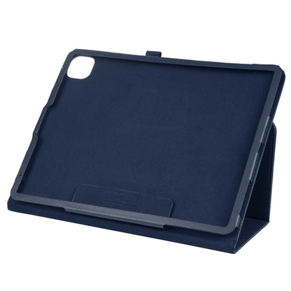 For iPad Pro 11 2024 Litchi Texture Solid Color Leather Tablet Case(Dark Blue) - iPad Pro 11 2024 Cases by buy2fix | Online Shopping UK | buy2fix