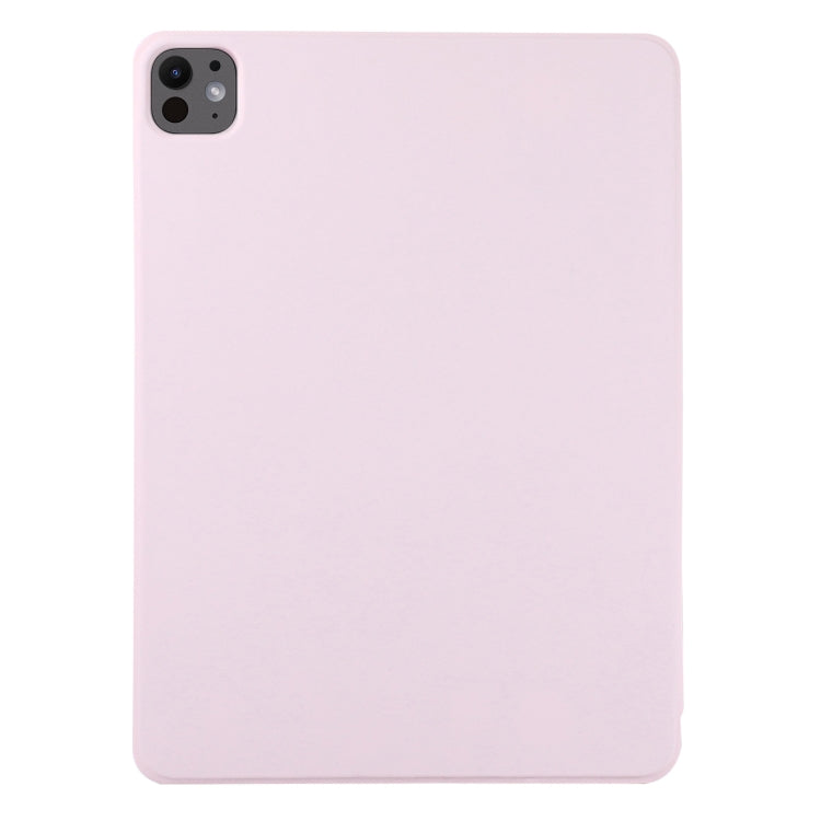 For iPad Pro 13 2024 Double-sided Clip Non-buckle Magnetic PU Smart Tablet Case(Pink) - iPad Air 13 2024 Cases by buy2fix | Online Shopping UK | buy2fix