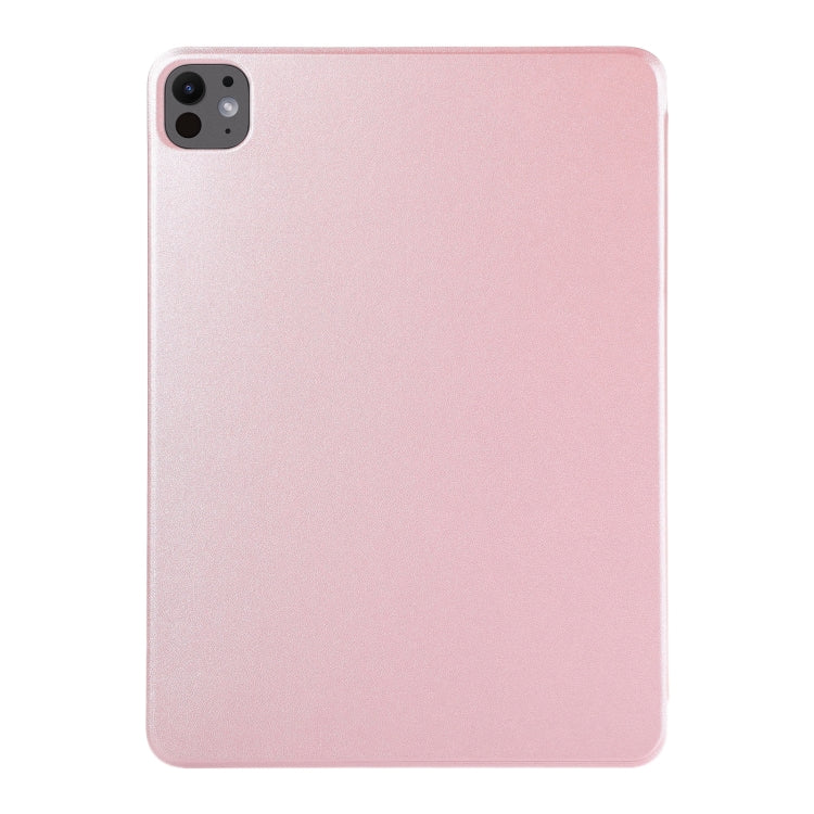 For iPad Pro 13 2024 Double-sided Clip Non-buckle Magnetic PU Smart Tablet Case(Rose Gold) - iPad Air 13 2024 Cases by buy2fix | Online Shopping UK | buy2fix