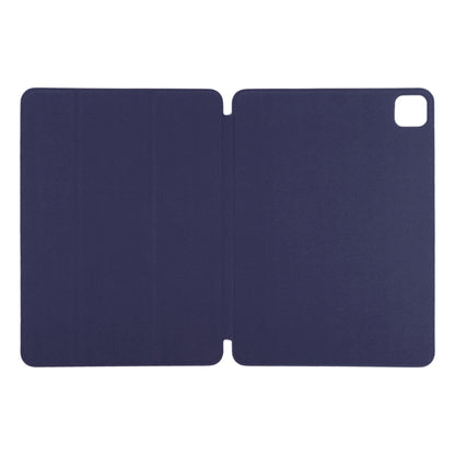 For iPad Pro 11 2024 Double-sided Clip Non-buckle Magnetic PU Smart Tablet Case(Dark Blue) - iPad Pro 11 2024 Cases by buy2fix | Online Shopping UK | buy2fix