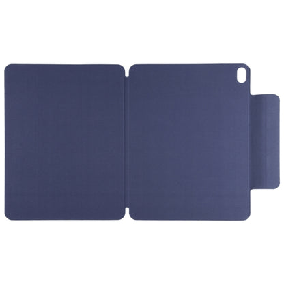 For iPad Air 11 2024 Double-sided Clip Fixed Buckle Magnetic PU Leather Smart Tablet Case(Dark Blue) - iPad Air 11 2024 Cases by buy2fix | Online Shopping UK | buy2fix