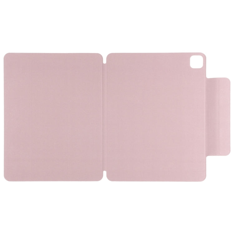 For iPad Pro 11 2024 Double-sided Clip Fixed Buckle Magnetic PU Leather Smart Tablet Case(Rose Gold) - iPad Pro 11 2024 Cases by buy2fix | Online Shopping UK | buy2fix