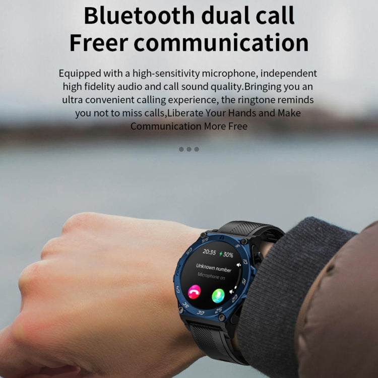 LC18 1.53 inch IP67 BT5.0 Sport Smart Watch with Earbuds, Support Bluetooth Call / Sleep / Blood Oxygen / Heart Rate / Blood Pressure Health Monitor(Blue) - Smart Watches by buy2fix | Online Shopping UK | buy2fix