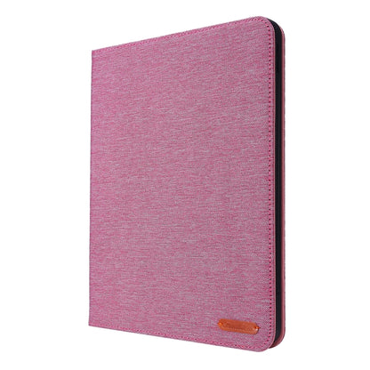 For iPad Pro 13 2024 Fabric Leather Tablet Case(Rose Red) - iPad Pro 13 2024 Cases by buy2fix | Online Shopping UK | buy2fix