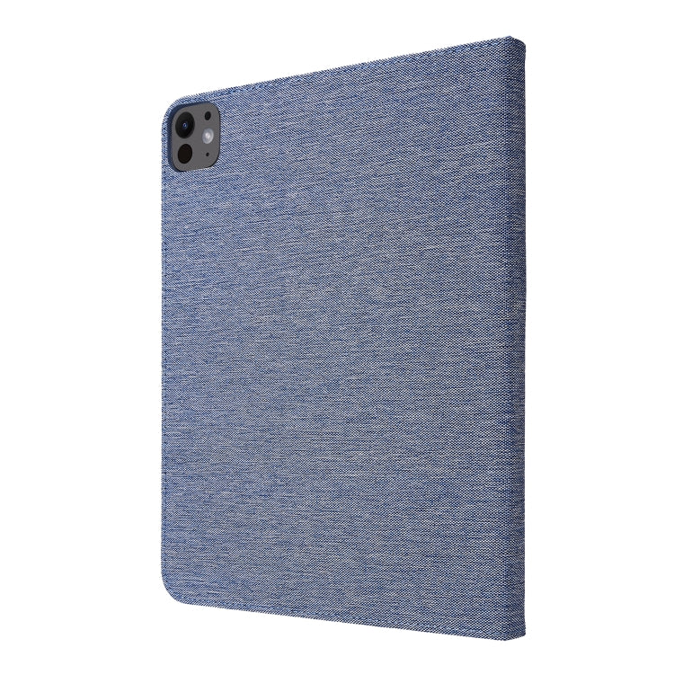 For iPad Pro 11 2024 Fabric Leather Tablet Case(Blue) - iPad Pro 11 2024 Cases by buy2fix | Online Shopping UK | buy2fix