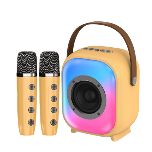 NewRixing NR168W Portable Colorful Bluetooth Speaker Home Dual Mic Karaoke Speaker(Coffee) - Desktop Speaker by NewRixing | Online Shopping UK | buy2fix