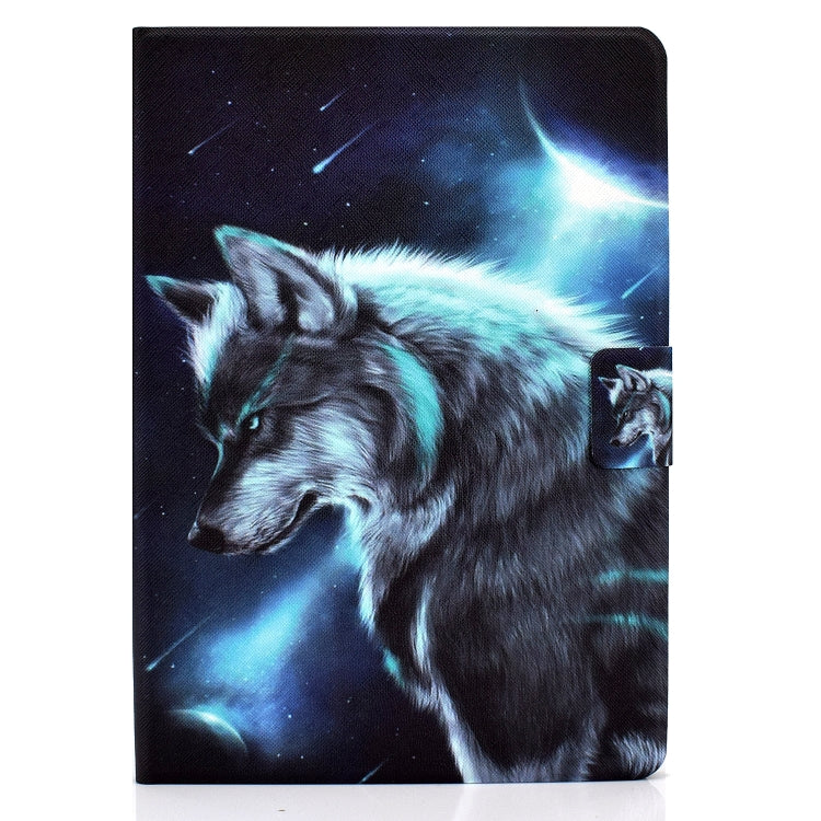 For iPad Pro 11 2024 Colored Drawing Smart Leather Tablet Case(Wolf) - iPad Pro 11 2024 Cases by buy2fix | Online Shopping UK | buy2fix