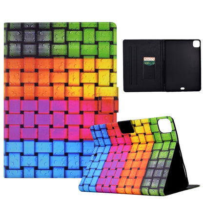 For iPad Pro 11 2024 Colored Drawing Smart Leather Tablet Case(Braided Belt) - iPad Pro 11 2024 Cases by buy2fix | Online Shopping UK | buy2fix