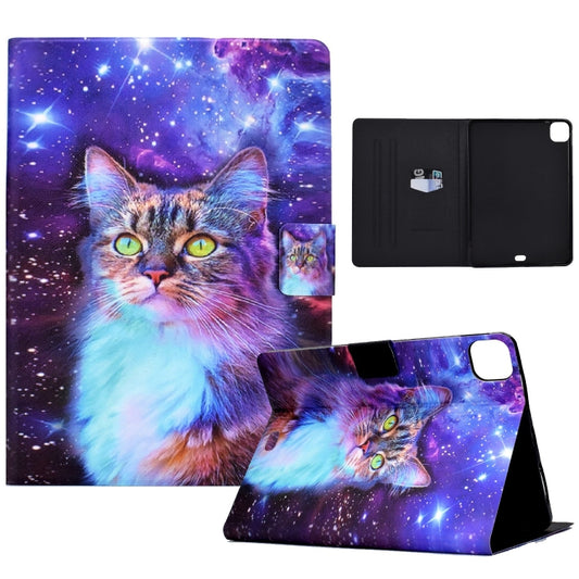 For iPad Pro 11 2024 Voltage Colored Drawing Smart Leather Tablet Case(Star Cat) - iPad Pro 11 2024 Cases by buy2fix | Online Shopping UK | buy2fix