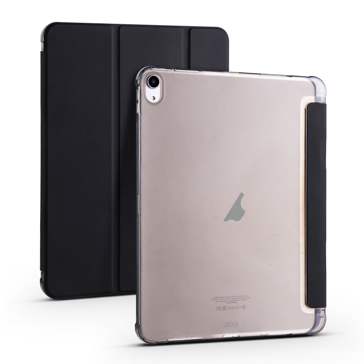 For iPad Air 11 2024 3-fold TPU Leather Smart Tablet Case with Pen Slot(Black) - iPad Air 11 2024 Cases by buy2fix | Online Shopping UK | buy2fix