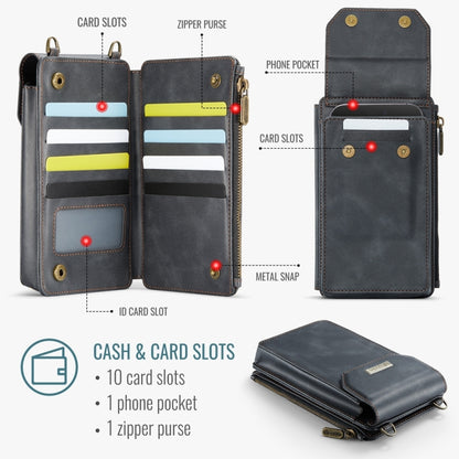 CaseMe Me40 Vertical Multifunctional Shoulder Crossbody Phone Bag(Black) -  by CaseMe | Online Shopping UK | buy2fix