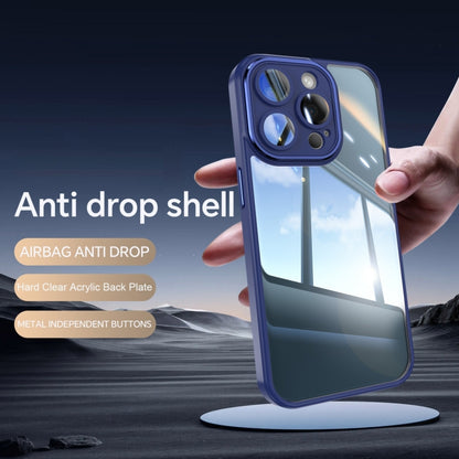 For iPhone 16 Pro Max Acrylic Hybrid TPU Armor Shockproof Phone Case(Blue) - iPhone 16 Pro Max Cases by buy2fix | Online Shopping UK | buy2fix