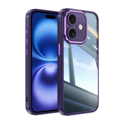 For iPhone 16 Plus Acrylic Hybrid TPU Armor Shockproof Phone Case(Purple) - iPhone 16 Plus Cases by buy2fix | Online Shopping UK | buy2fix